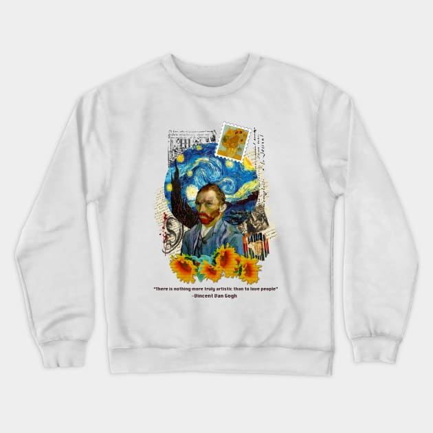 Van Gogh Collage - Art Crewneck Sweatshirt by Nirvanax Studio